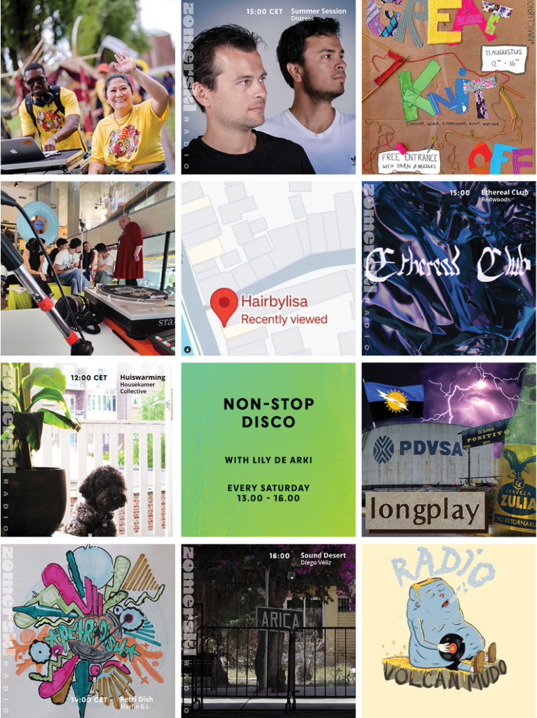 Collaborative sound art and playlists produced by participants at ZOMERSKL Radio